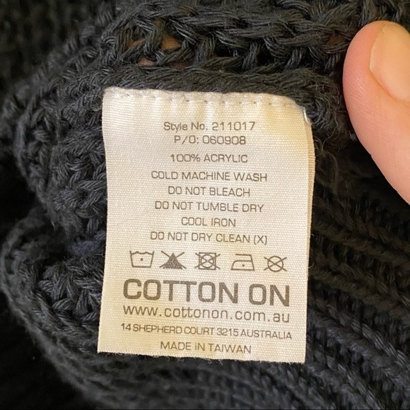 Cotton On Knit Sleeveless Sweater Navy Blue Sz Large - Picture 5 of 8